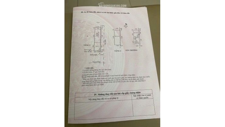 BÁN NHÀ MẶT TIỀN HỒNG HÀ TÂN BÌNH. LH:0383884135.............